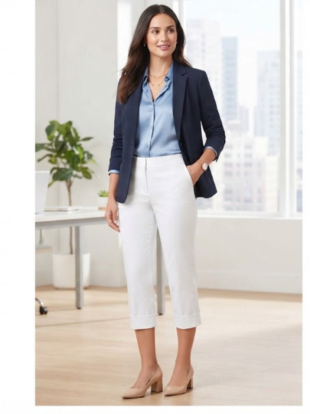 Audra Petite Cropped Capri Work Dress Pants 12P